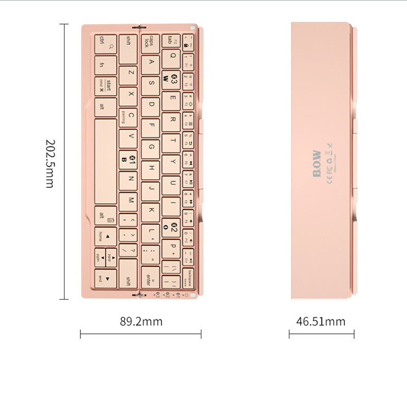 Mini Bluetooth Keyboard Foldable Wireless Keyboard with Stand