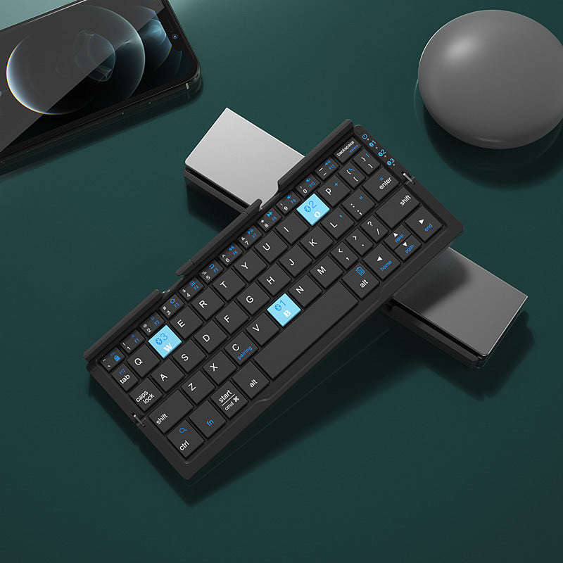 Mini Bluetooth Keyboard Foldable Wireless Keyboard with Stand