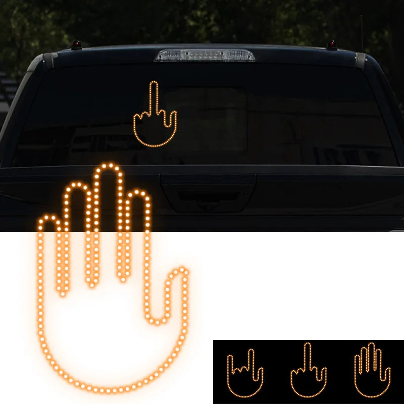 Car Funny LED Illuminated Gesture Light