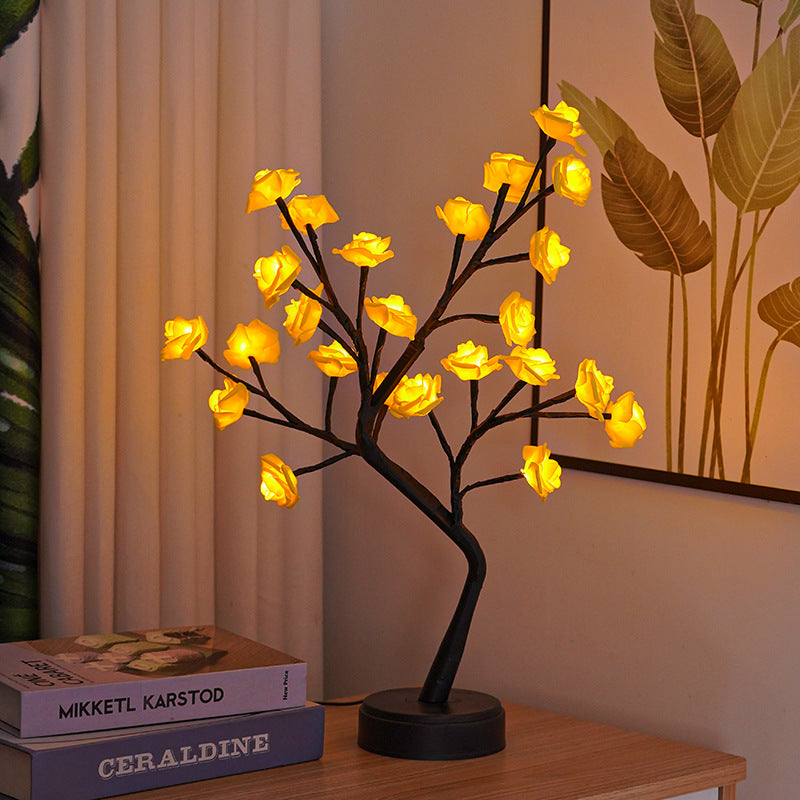 Rose Bush-Shaped Table Lamp