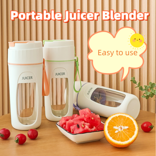 Portable Electric Juicer, Multifunction Small Blender, Squeeze and Mix Fruits, Juice and Smoothie Making Machine