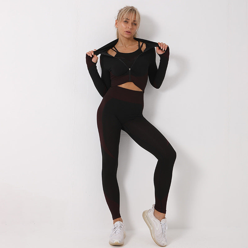 Women's Gym Set Sports Bra Crop Top Leggings Women's Gym Clothing Tracksuit