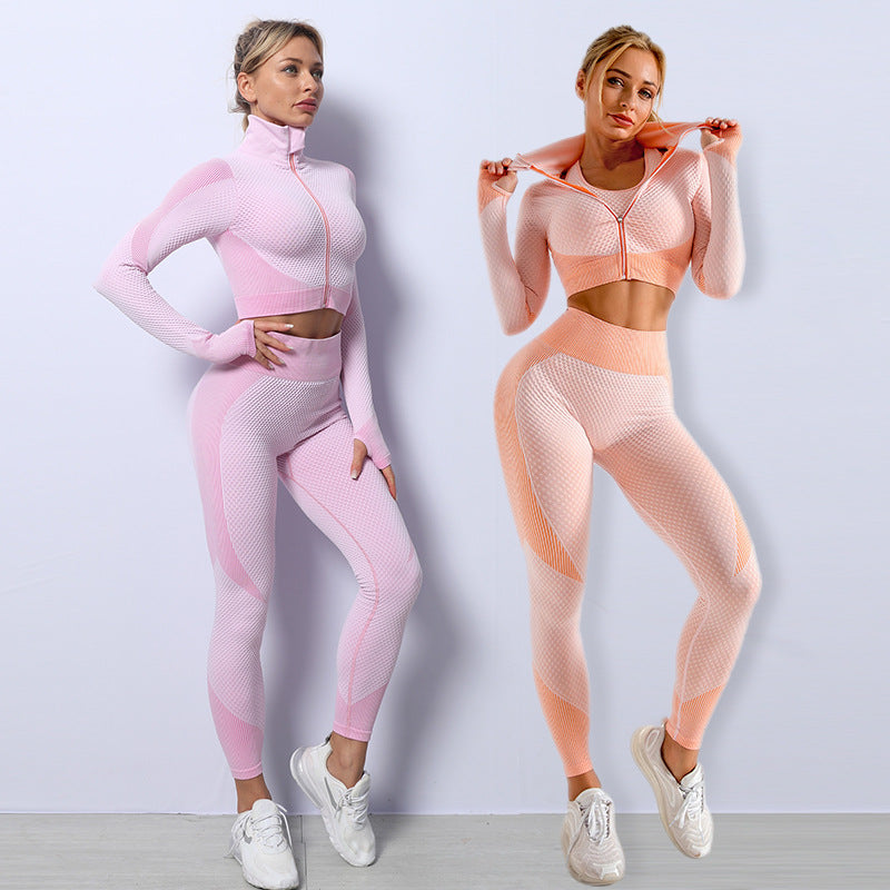 Women's Gym Set Sports Bra Crop Top Leggings Women's Gym Clothing Tracksuit