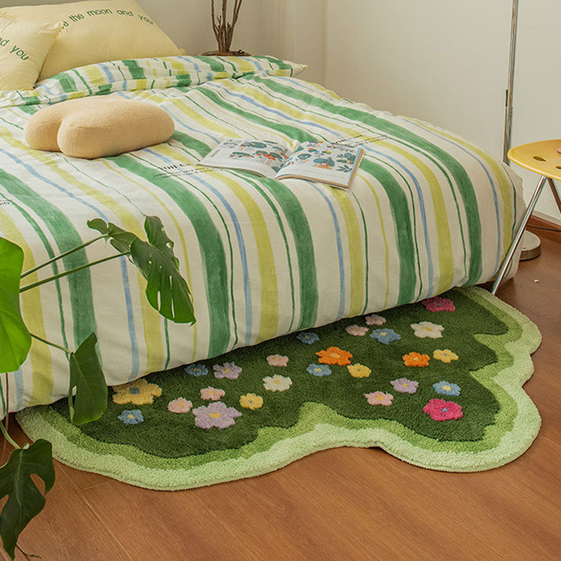 Plant Flower Carpet Soft Floor Mat Aesthetic Doormat Art Home Decor