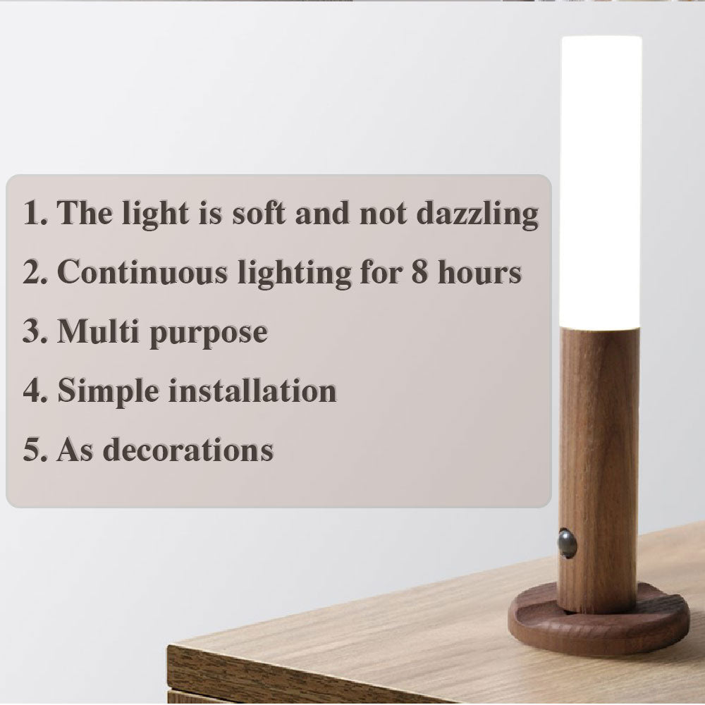 Wooden Lamp With Wall Mount And Motion Sensor - Discover Epic Goods