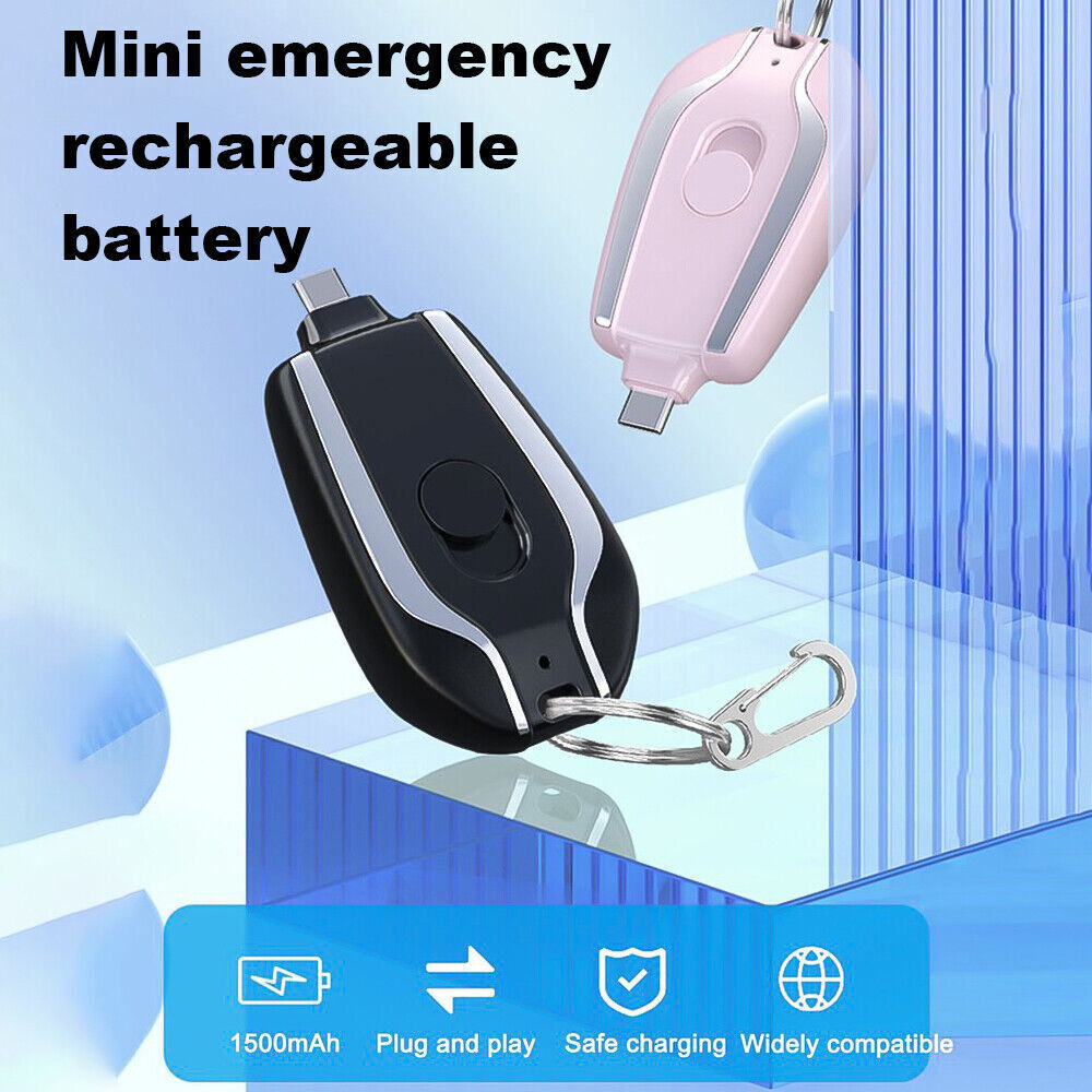 1500mAh Mini Emergency Keychain Charger with Type C Ultra-Compact Mini Battery - Discover Epic Goods