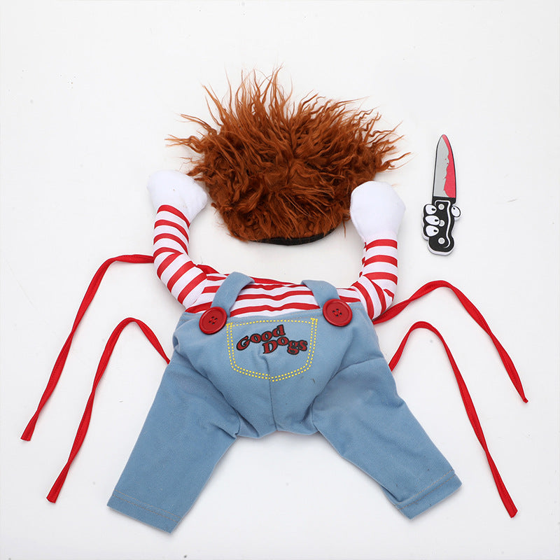 Pet Costume Funny Dog Clothes Adjustable Dog Cosplay Costume Scary Costume