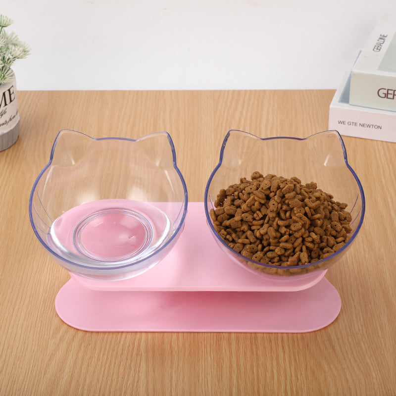 Transparent Tilted Cat Bowl - Discover Epic Goods