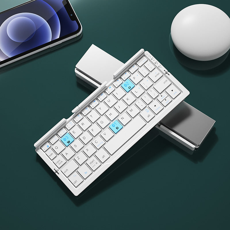 Mini Bluetooth Keyboard Foldable Wireless Keyboard with Stand