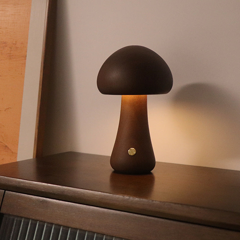 Wooden Cute Mushroom LED Night Light - Discover Epic Goods