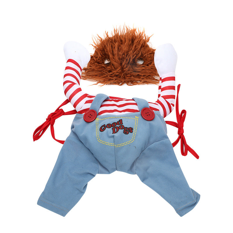 Pet Costume Funny Dog Clothes Adjustable Dog Cosplay Costume Scary Costume