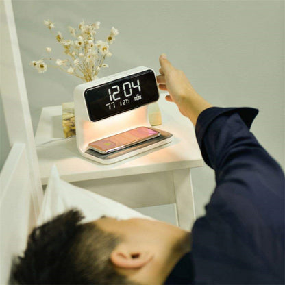 3 in 1 Night Lamp Wireless Charging LCD Screen Alarm Clock Wireless Phone Charger