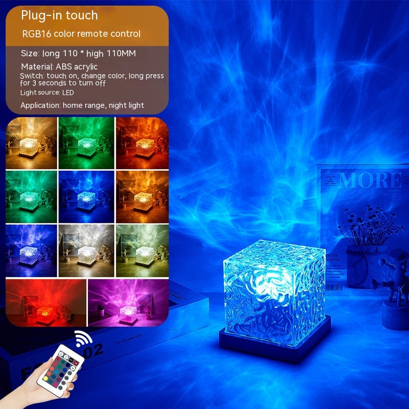 Water Ripple Ambient LED Night Light USB Rotating Projection - Discover Epic Goods