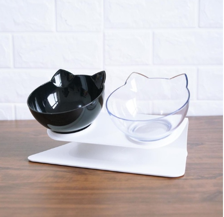 Transparent Tilted Cat Bowl - Discover Epic Goods