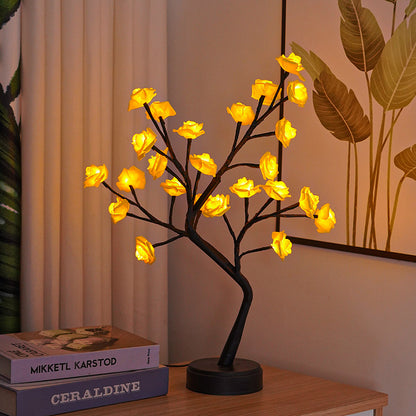 Rose Bush-Shaped Table Lamp