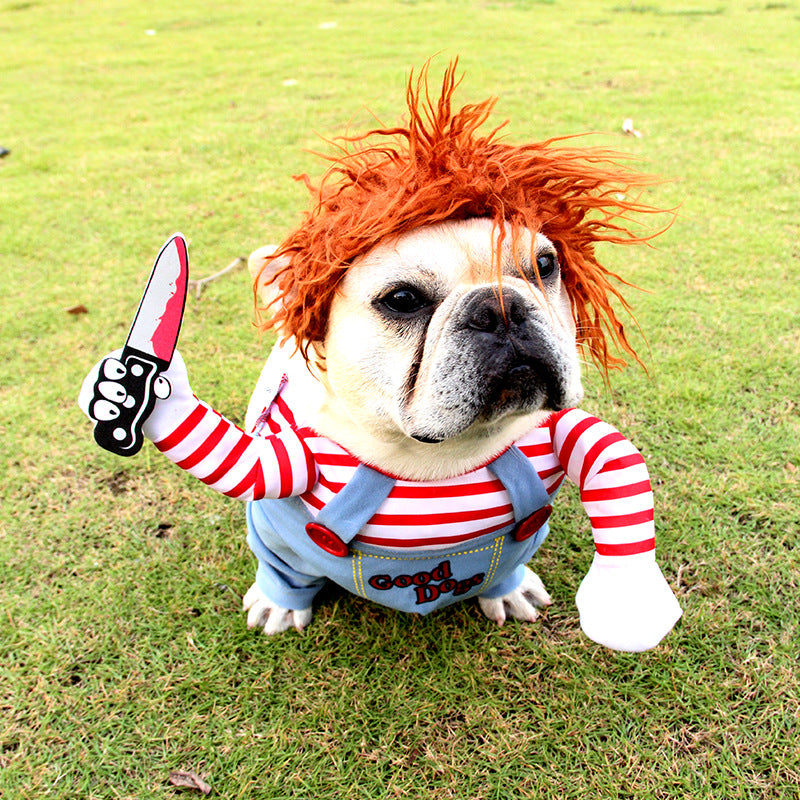 Pet Costume Funny Dog Clothes Adjustable Dog Cosplay Costume Scary Costume