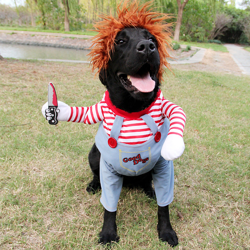 Pet Costume Funny Dog Clothes Adjustable Dog Cosplay Costume Scary Costume