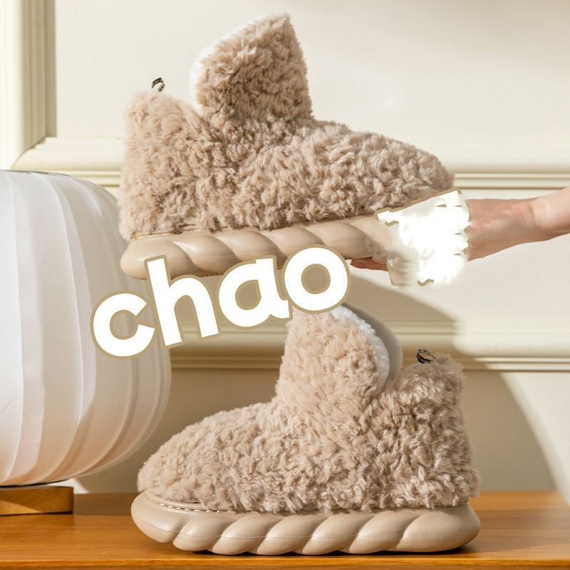 Winter Waterproof Heeled Slippers for Indoor and Outdoor Use, Cute Cotton Slippers - Discover Epic Goods