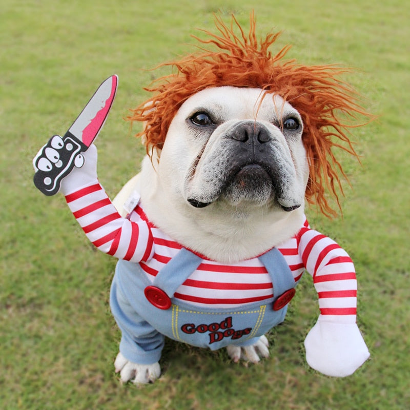 Pet Costume Funny Dog Clothes Adjustable Dog Cosplay Costume Scary Costume