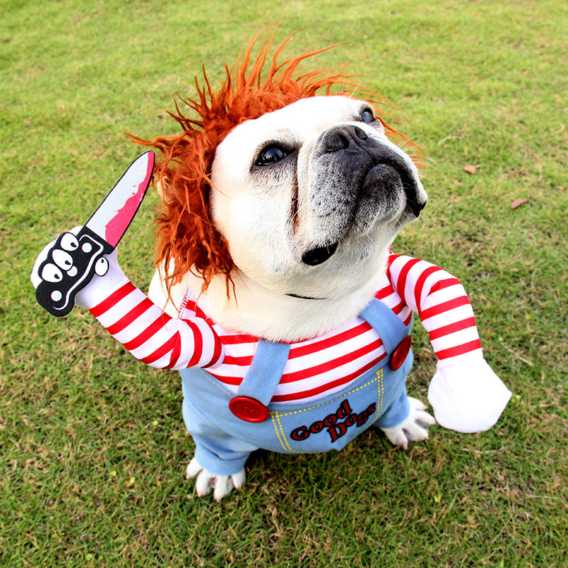 Pet Costume Funny Dog Clothes Adjustable Dog Cosplay Costume Scary Costume