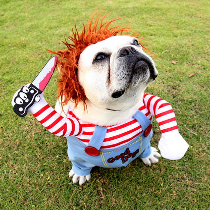 Pet Costume Funny Dog Clothes Adjustable Dog Cosplay Costume Scary Costume