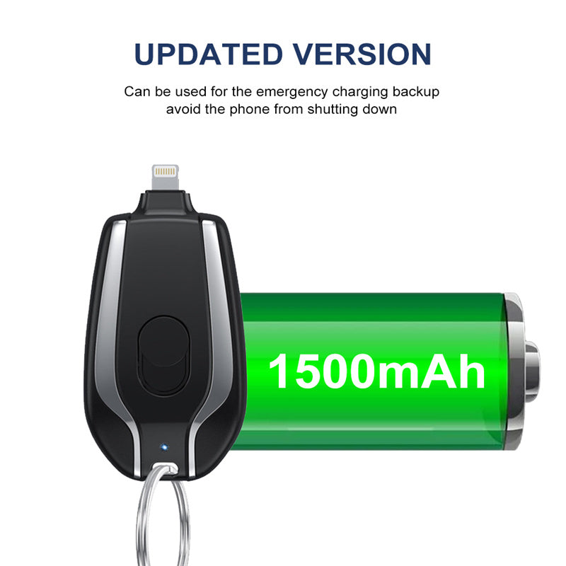 1500mAh Mini Emergency Keychain Charger with Type C Ultra-Compact Mini Battery - Discover Epic Goods