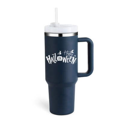 40 oz Tumbler with Handle and Straw Lid | Insulated Cup Reusable Stainless Steel Water Bottle Travel Mug Cupholder Friendly