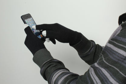 Unisex Touch Screen Gloves Full Finger Winter Warm Knitted Gloves For Warmth Running Cycling Camping Hiking