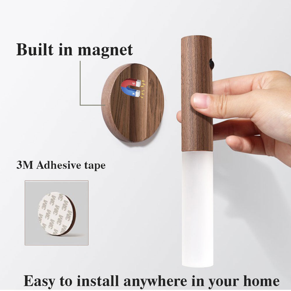 Wooden Lamp With Wall Mount And Motion Sensor - Discover Epic Goods