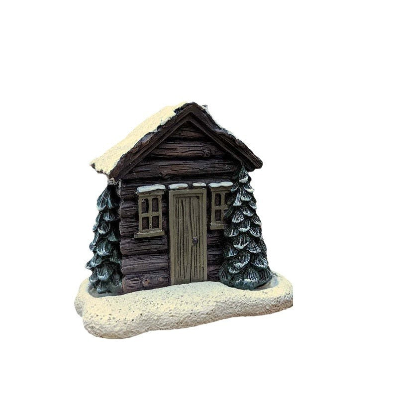 Log Cabin Rustic Christmas Fireplace for Incense