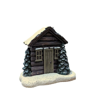 Log Cabin Rustic Christmas Fireplace for Incense