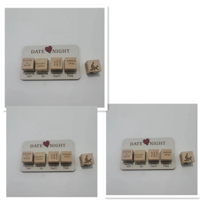 Date Night Dice, Funny Date Night Idea Dice for Couples, Portable Wooden Dice Kit for Wife Husband Girlfriend Boyfriend Couples Games Valentine's Day Wedding Anniversaries Birthdays Gifts