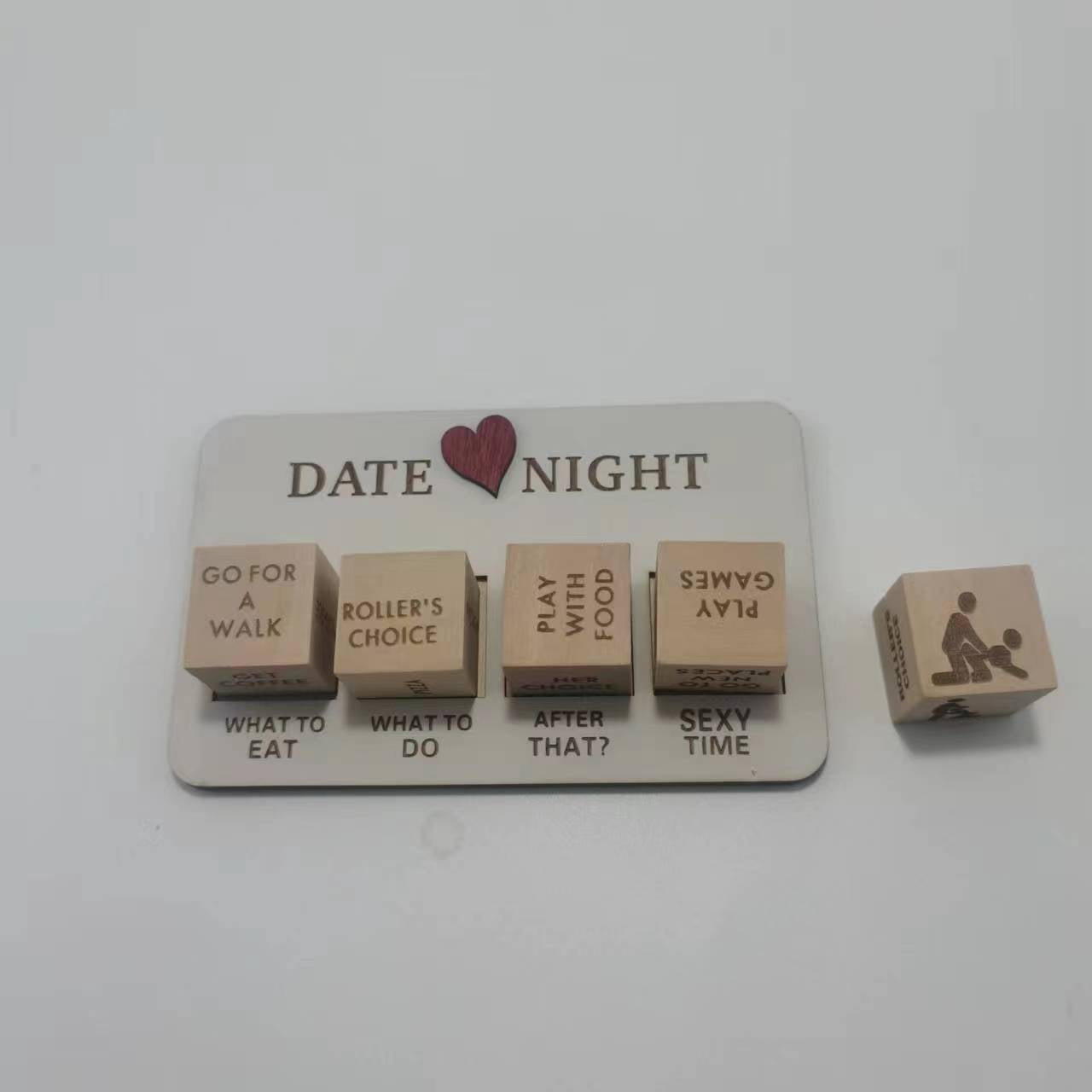 Date Night Dice, Funny Date Night Idea Dice for Couples, Portable Wooden Dice Kit for Wife Husband Girlfriend Boyfriend Couples Games Valentine's Day Wedding Anniversaries Birthdays Gifts