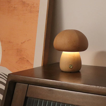 Wooden Cute Mushroom LED Night Light - Discover Epic Goods