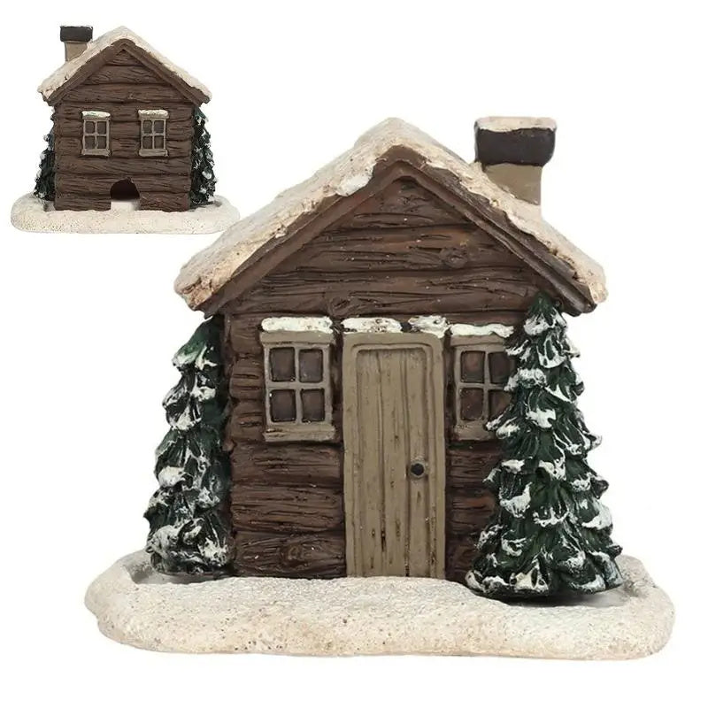 Log Cabin Rustic Christmas Fireplace for Incense